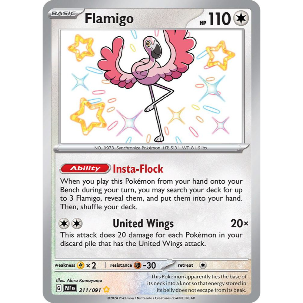 Flamigo 211/091 Shiny Rare NM