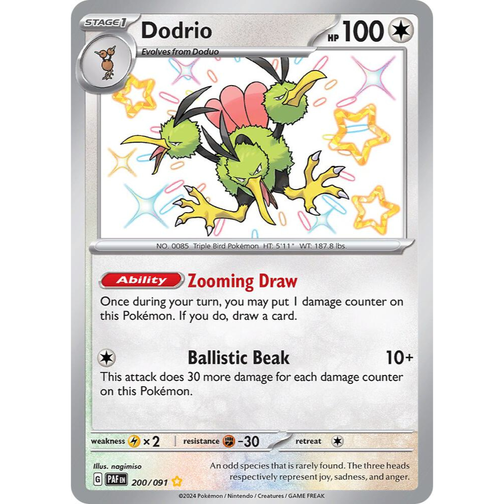 Dodrio 200/091 Shiny Rare NM