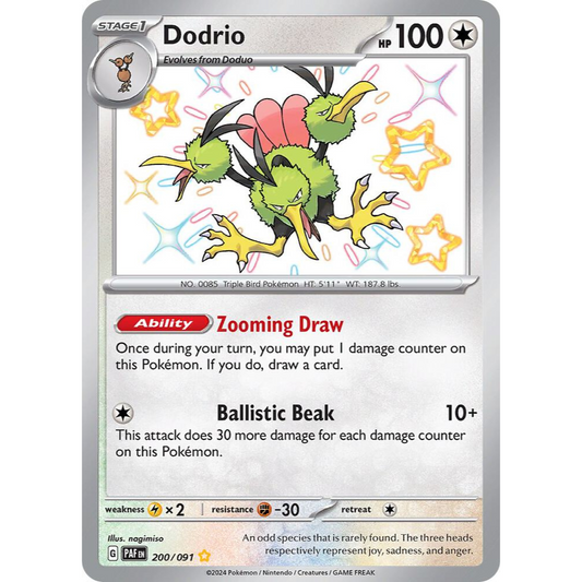 Dodrio 200/091 Shiny Rare Paldean Fates NM