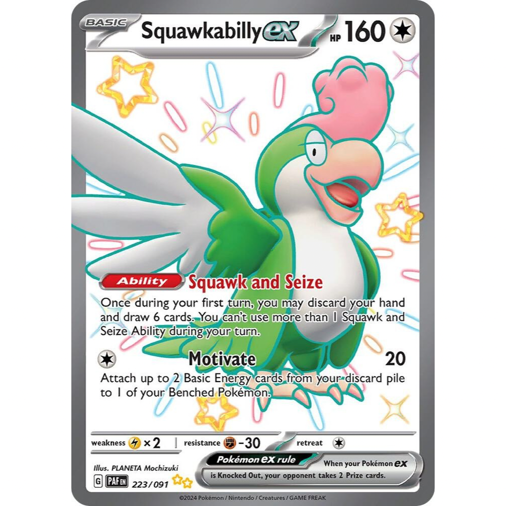 Squawkabilly ex 223/091 Shiny Rare NM