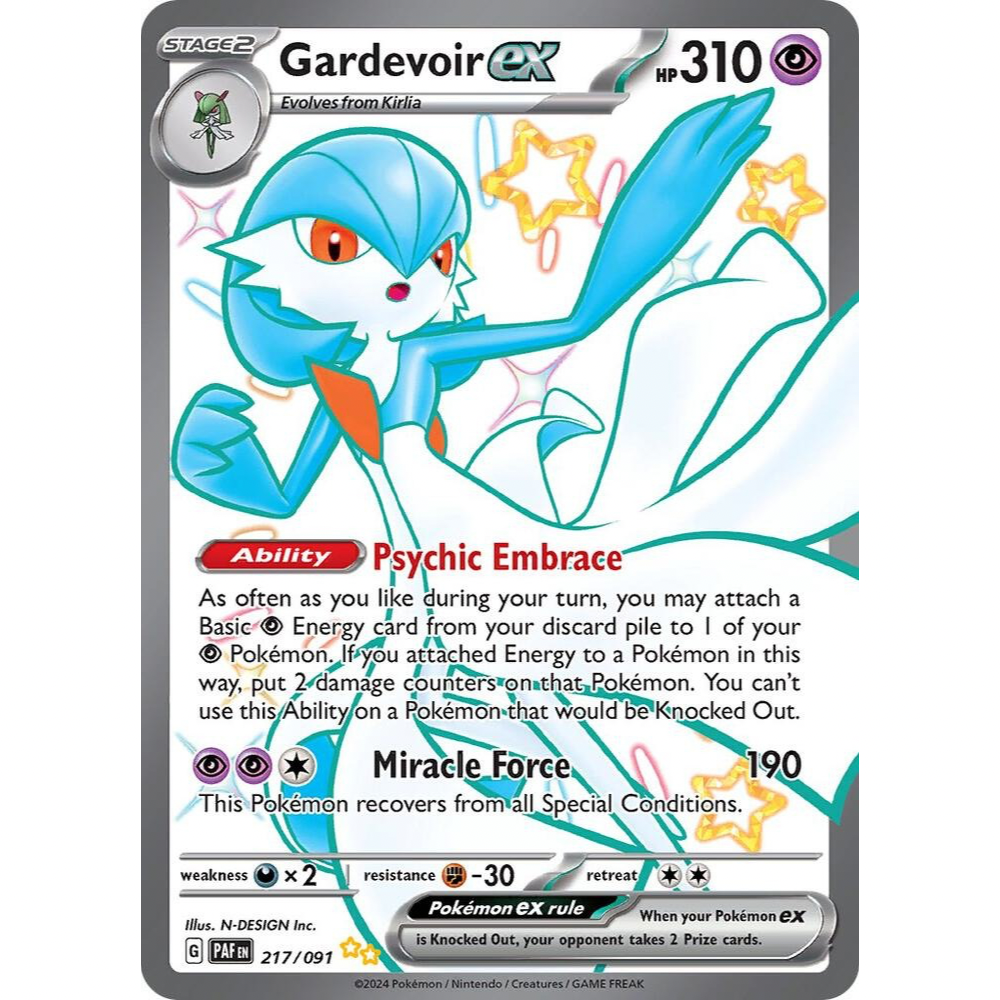 Gardevoir ex 217/091 Shiny Rare NM