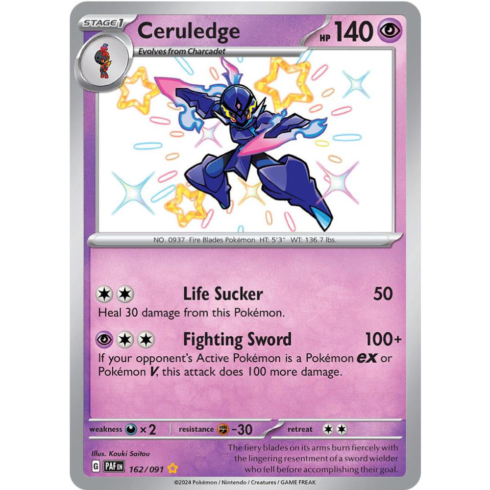 Ceruledge 162/091 Paldean Fates Shiny Rare NM