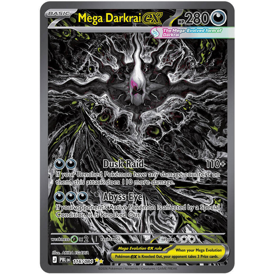 Mega Darkrai ex 116/084 Pitch Black Special Illustration Rare NM