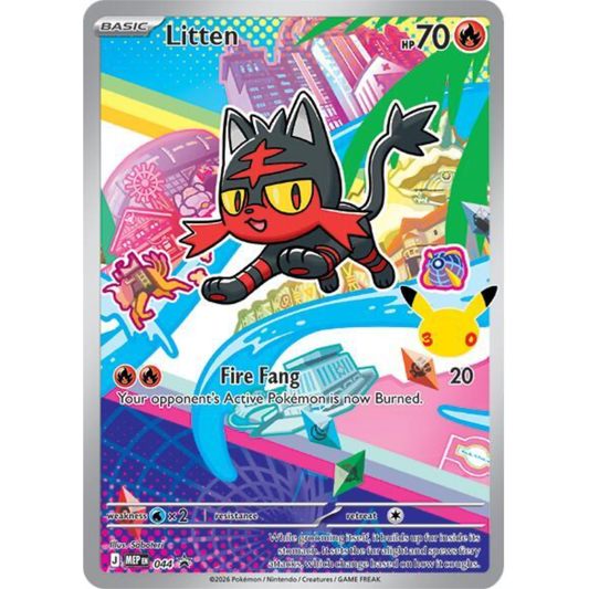 Litten 044 Black Star Promo NM