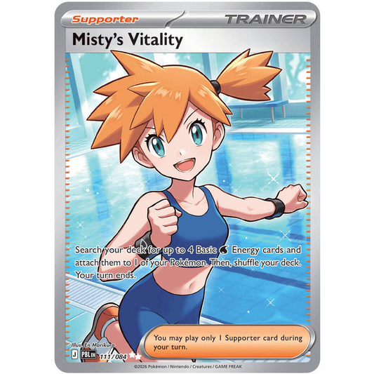 Misty's Vitality 111/084 Pitch Black Full Art Trainer NM