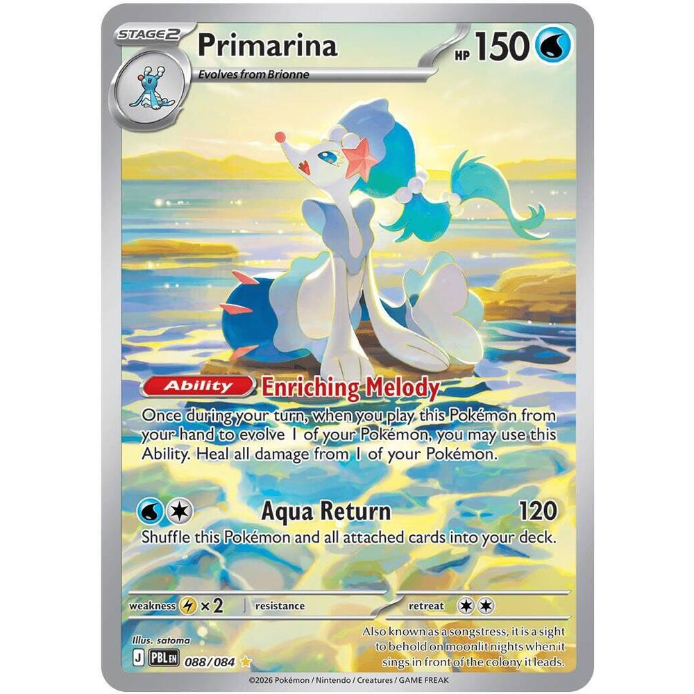 Primarina 088/084 Pitch Black Illustration Rare NM