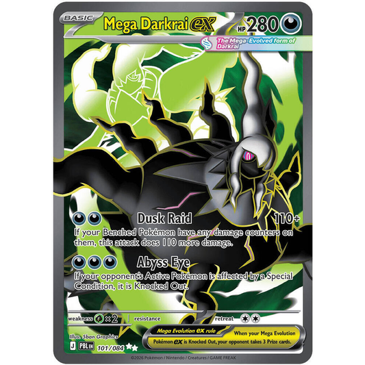 Mega Darkrai ex 101/084 Pitch Black Full Art NM