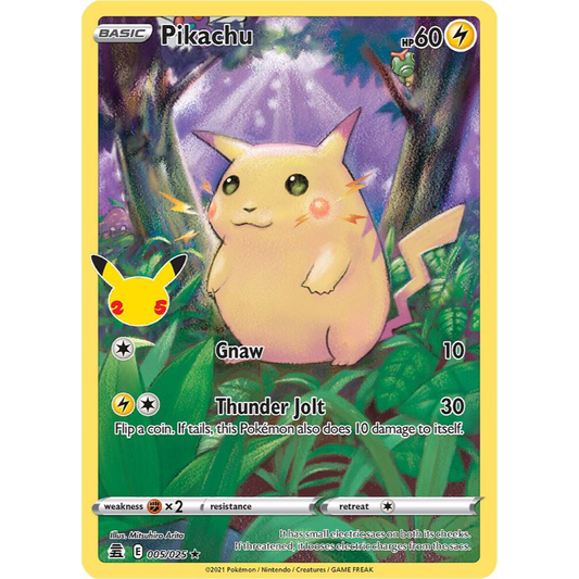 Pikachu 005/025 Celebrations Full Art NM