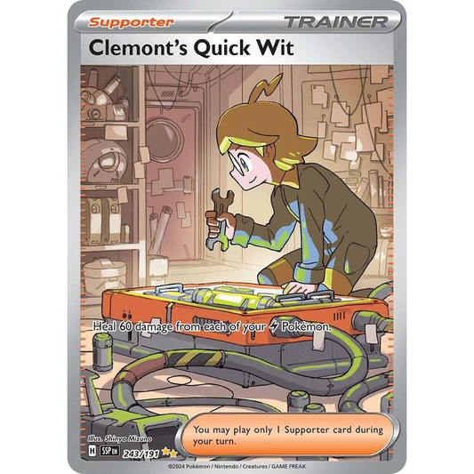 Clemont's Quick Wit 243/191 Surging Sparks Special Illustration Rare NM