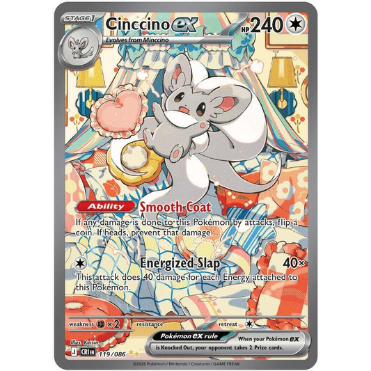 Cinccino ex 119/086 Chaos Rising Special Illustration Rare NM