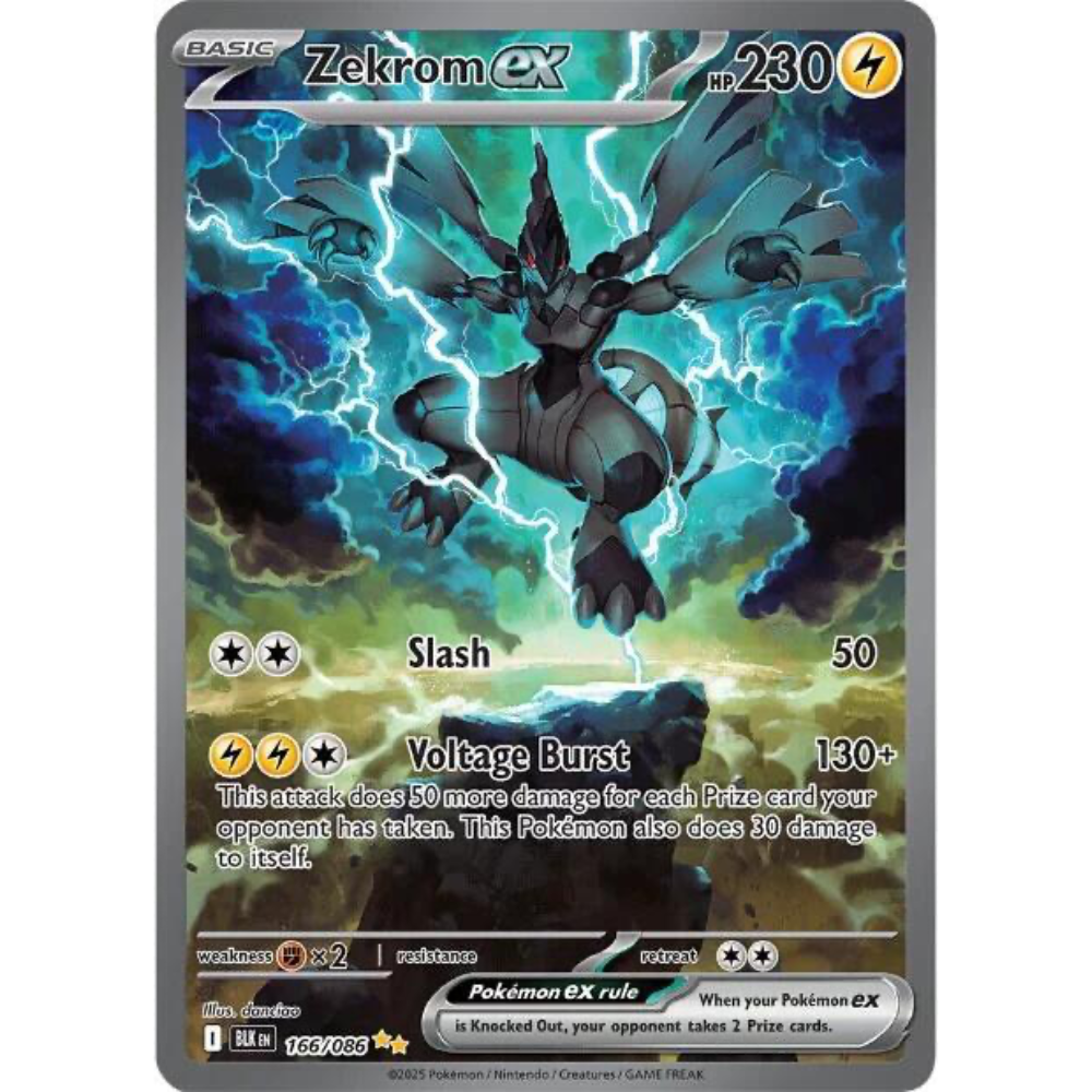 Zekrom ex 166/086 Black Bolt Special Illustration Rare LP