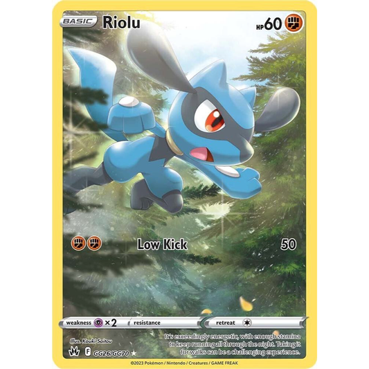 Riolu GG26/GG70 Crown Zenith Character Rare NM
