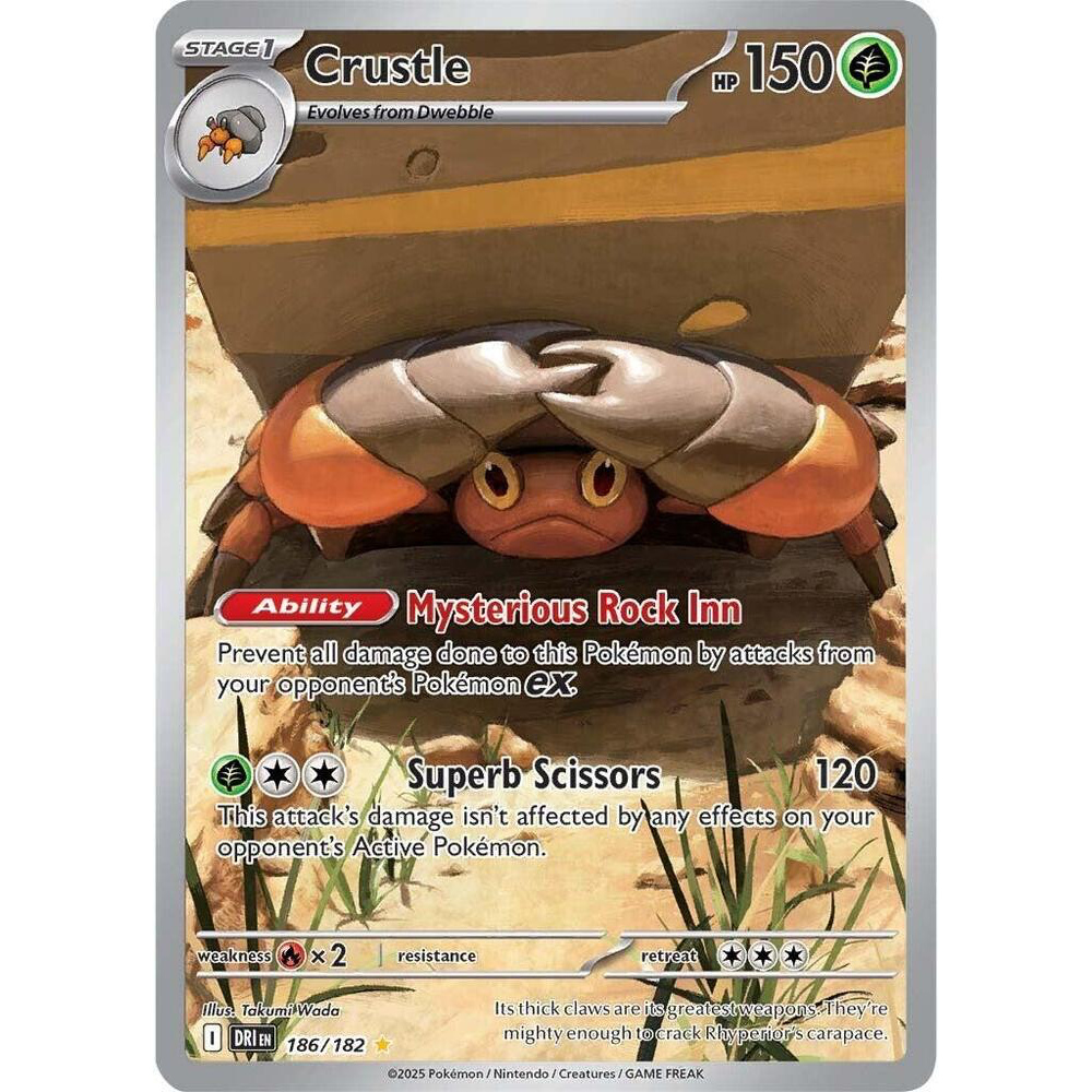 Crustle 186/182 Destined Rivals Illustration Rare NM