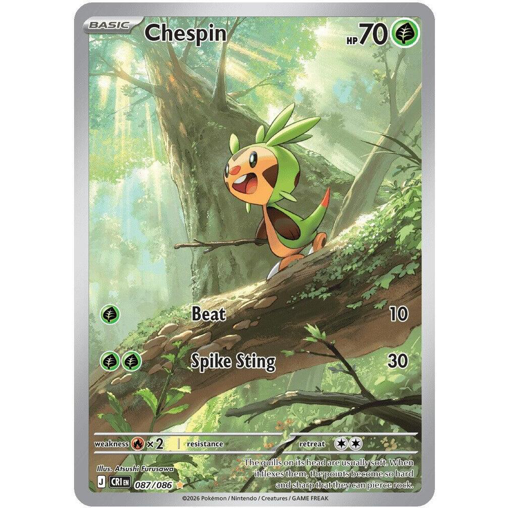 Chespin 087/086 Chaos Rising Illustration Rare NM