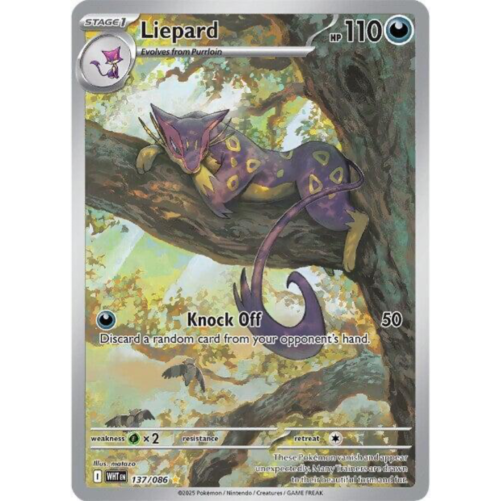 Liepard 137/086 White Flare Illustration Rare NM