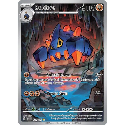 Boldore 128/086 White Flare Illustration Rare NM