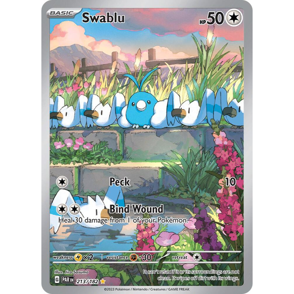 Swablu 213/182 Paradox Rift Illustration Rare NM