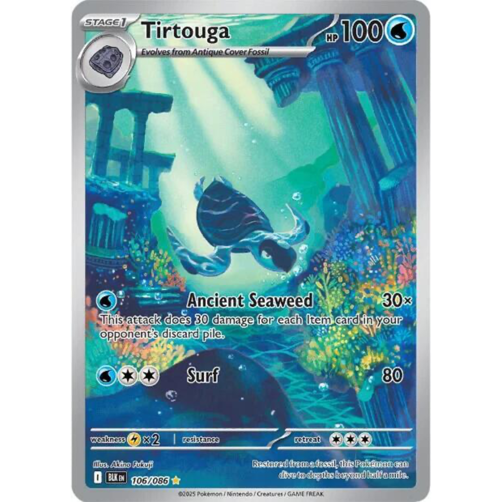 Tirtouga 106/086 Black Bolt Illustration Rare NM