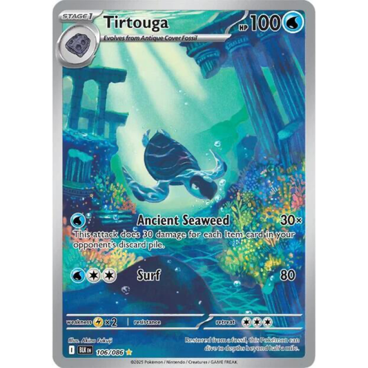 Tirtouga 106/086 Black Bolt Illustration Rare NM