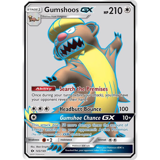 Gumshoos GX 145/149 Full Art Sun & Moon Base NM