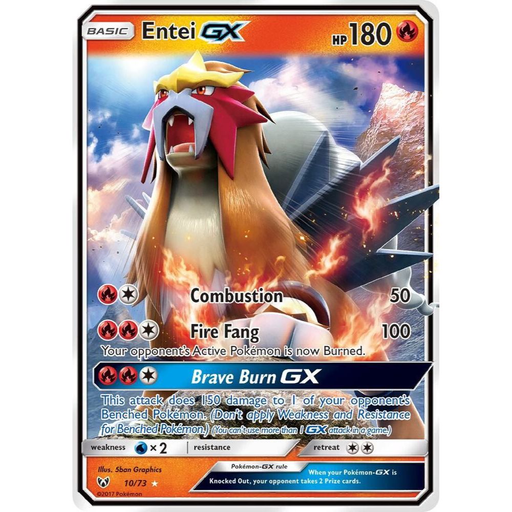 Entei GX 10/73 Ultra Rare NM