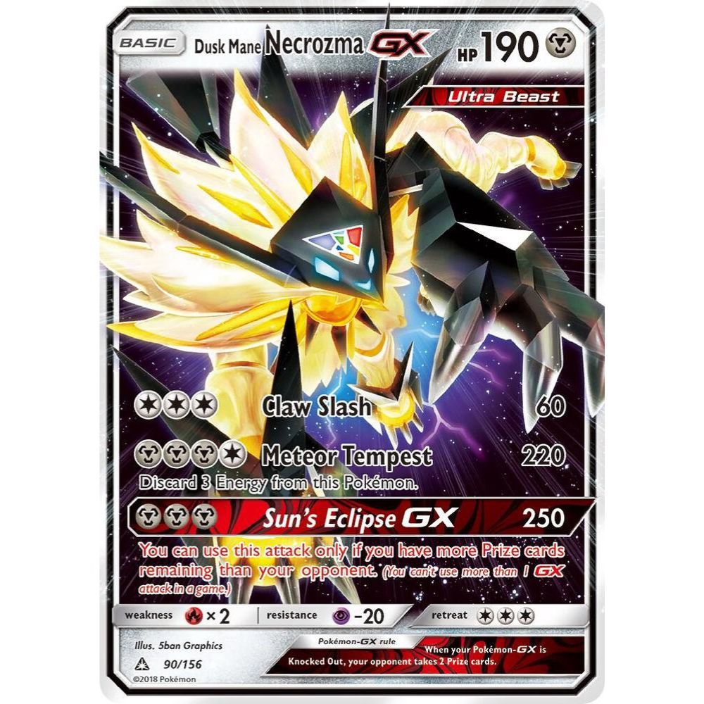 Dusk Mane Necrozma GX 90/156 Ultra Rare NM