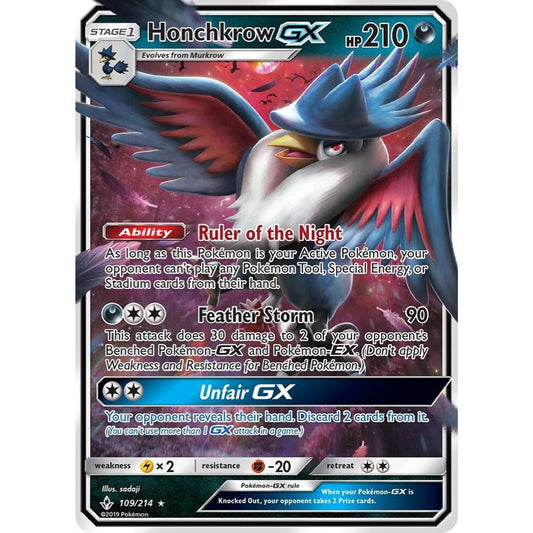 Honchkrow GX 109/214 Ultra Rare NM