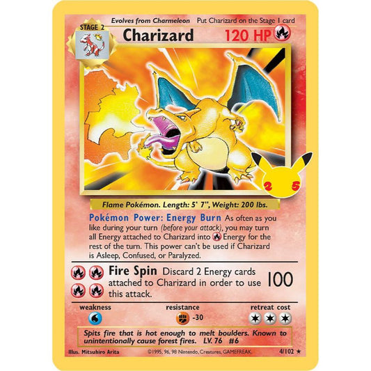 Charizard Holo 4/102 Celebrations NM