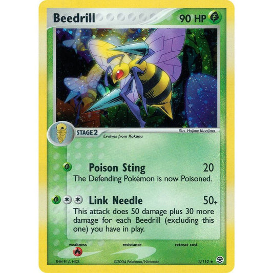 Beedrill Holo 1/112 EX Firered & Leafgreen NM