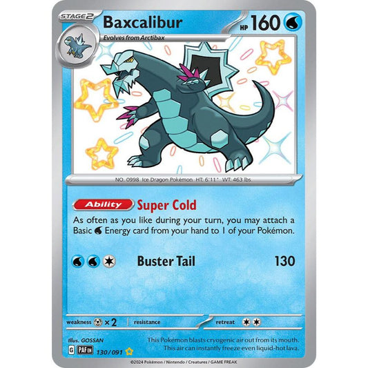 Baxcalibur 130/091 Shiny Rare Paldean Fates NM