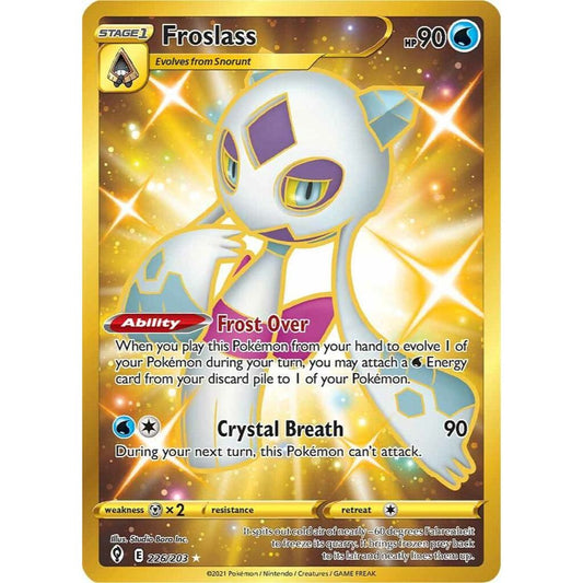 Froslass 226/203 Gold Hyper Rare Evolving Skies NM