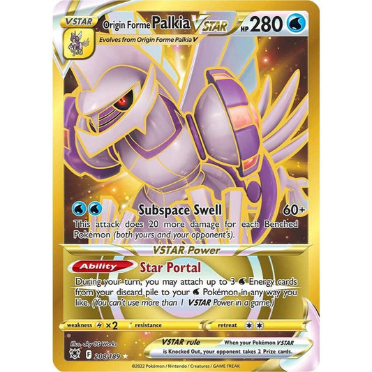 Origin Forme Palkia VSTAR 208/189 Gold Hyper Rare Astral Radiance NM