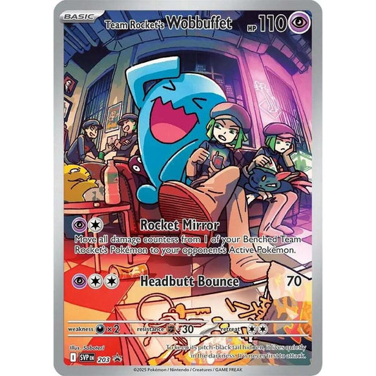 Team Rocket's Wobbuffet SVP 203 Blackstar Promo NM