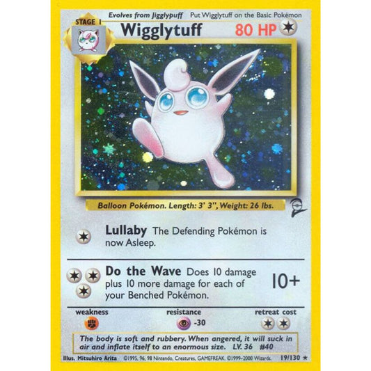 Wigglytuff 19/130 Holo Base Set 2 Exc