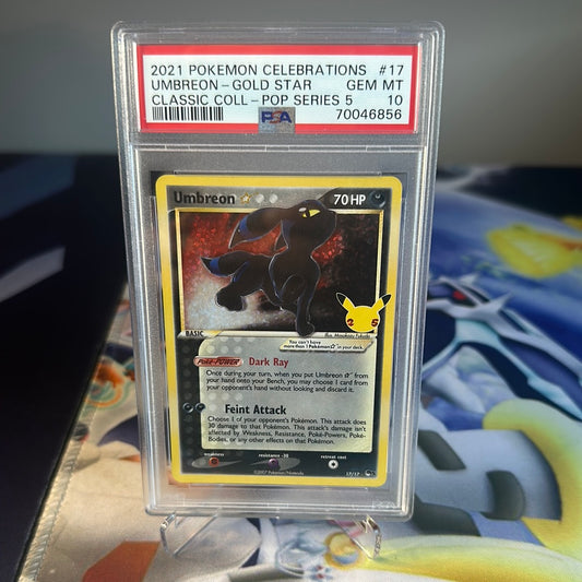 Umbreon Gold Star 17/17 Celebrations Classic Collection PSA 10